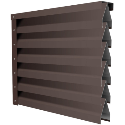 Ламель Реснички RAL8017 Шоколад двустороннего забора
